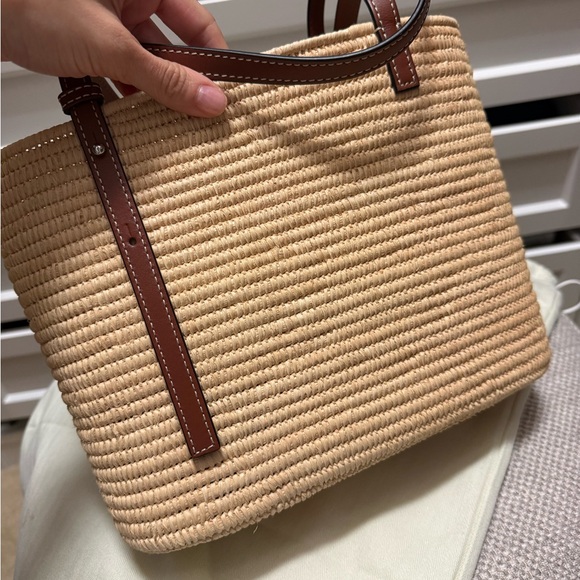 LOEWE
Raffia Small Square Basket Tote Bag Natural Tan - Picture 5 of 7